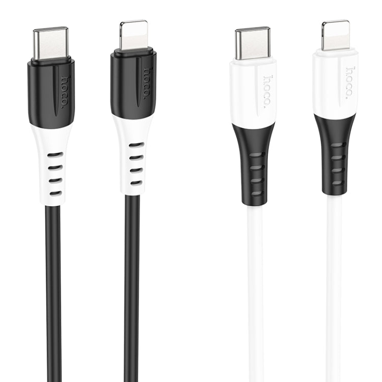 hoco 20W X82 3A PD USB-C / Type-C to 8 Pin Silicone Charging Data Cable,Length: 1m(White) - 2 in 1 Cable by hoco | Online Shopping South Africa | PMC Jewellery