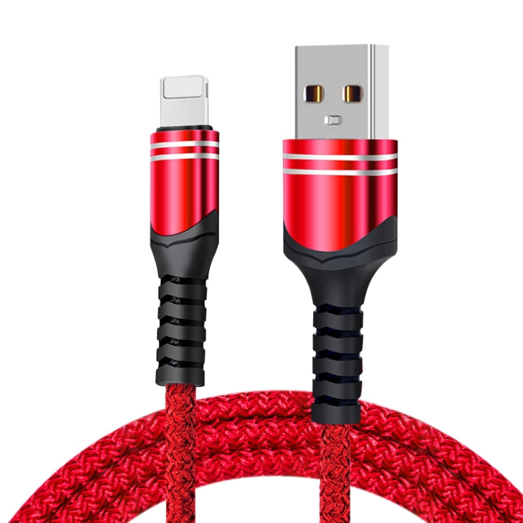 8 Pin 6A Woven Style USB Charging Cable, Cable Length: 1m(Red) - Normal Style Cable by PMC Jewellery | Online Shopping South Africa | PMC Jewellery