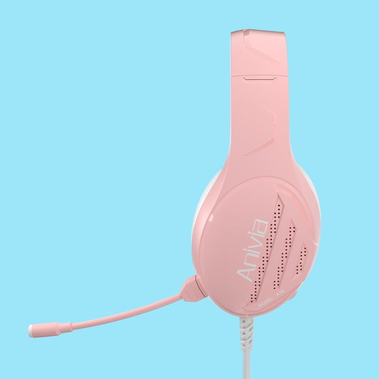 Anivia A10 3.5mm Wired Music Headset with Mic(Pink) - Multimedia Headset by SADES | Online Shopping South Africa | PMC Jewellery