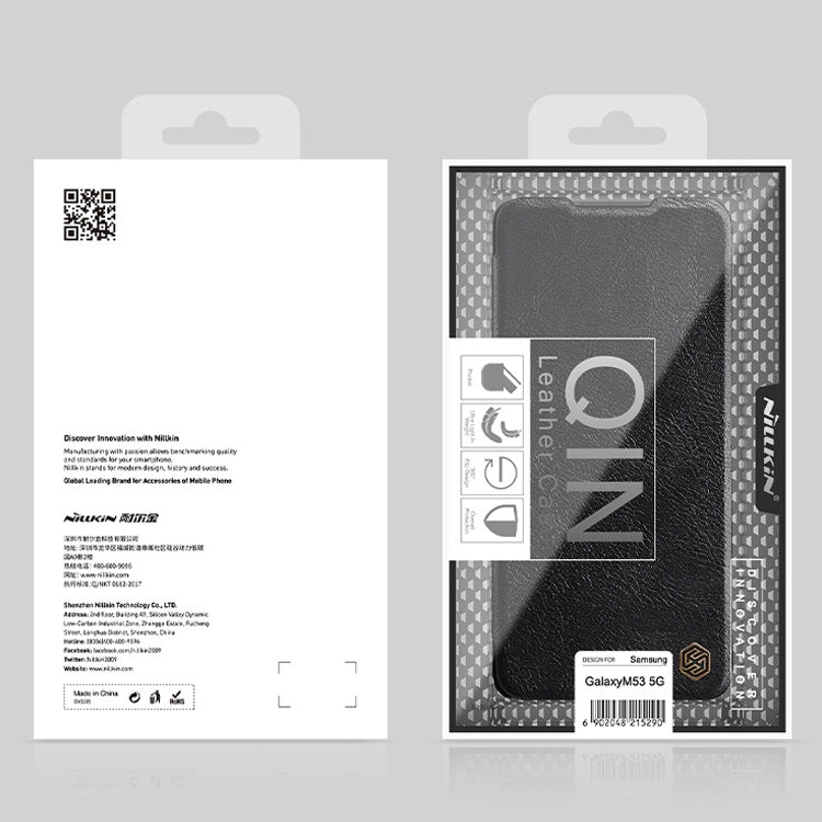 For Samsung Galaxy M33 5G NILLKIN QIN Series Crazy Horse Texture Leather Case(Black) - Galaxy Phone Cases by NILLKIN | Online Shopping South Africa | PMC TechLife | Buy Now Pay Later Mobicred