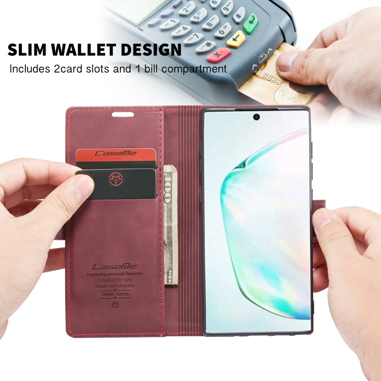 For Galaxy A81 / Note 10 Lite CaseMe Multifunctional Horizontal Flip Leather Case, with Card Slot & Holder & Wallet(Wine Red) - Galaxy Phone Cases by CaseMe | Online Shopping South Africa | PMC TechLife | Buy Now Pay Later Mobicred