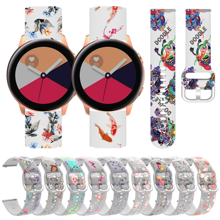 For Huawei Watch GT 3 Pro 22mm Transparent Printed TPU Silicone Watch Band(2) - Watch Bands by PMC TechLife | Online Shopping South Africa | PMC TechLife | Buy Now Pay Later Mobicred