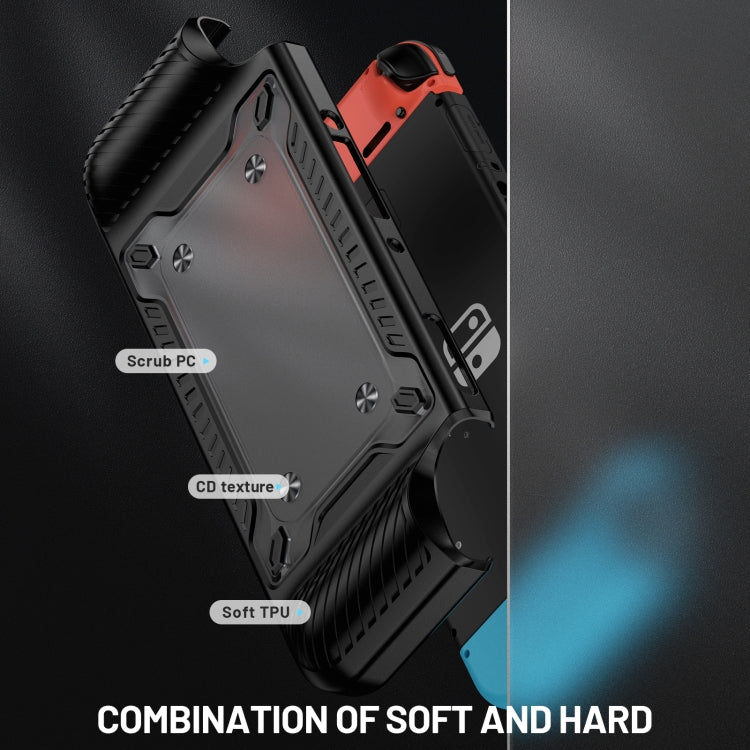 Game Handle Gamepad TPU+PC Protective Case for Switch OLED(Black) - Cases by PMC TechLife | Online Shopping South Africa | PMC TechLife