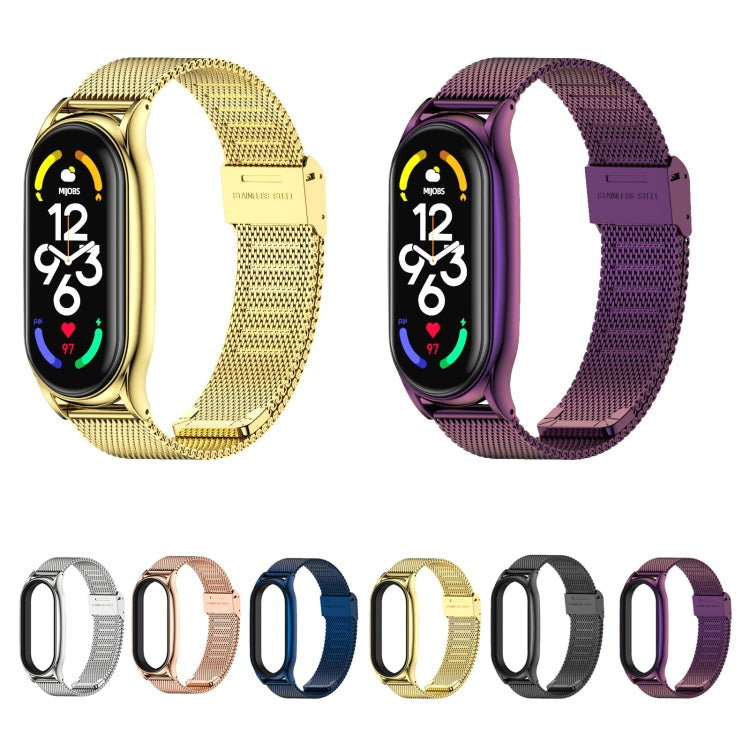 For Xiaomi Mi Band 7 / 7 NFC MIJOBS Milan Buckle Plus Stainless Steel Watch Band(Gold) - Watch Bands by MIJOBS | Online Shopping South Africa | PMC TechLife | Buy Now Pay Later Mobicred