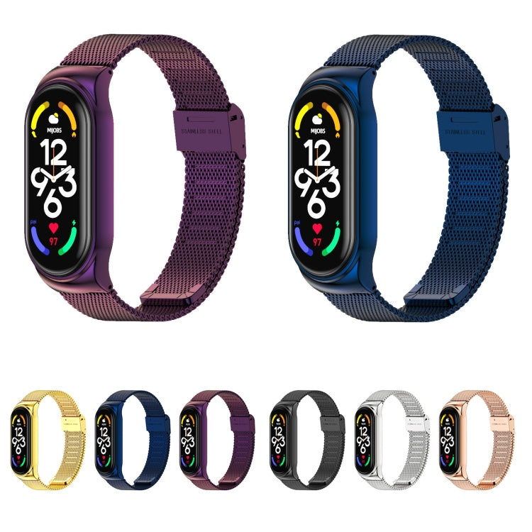 For Xiaomi Mi Band 7 / 7 NFC MIJOBS CS Milan Buckle Metal Watch Band(Black) - free shipping - PMC TechLife - Order now!