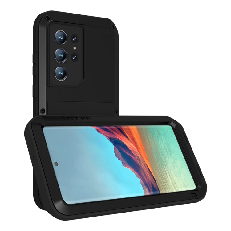 For Samsung Galaxy S22 Ultra 5G LOVE MEI Metal Shockproof Waterproof Dustproof Protective Phone Case(Army Green) - free shipping - PMC TechLife - Order now!