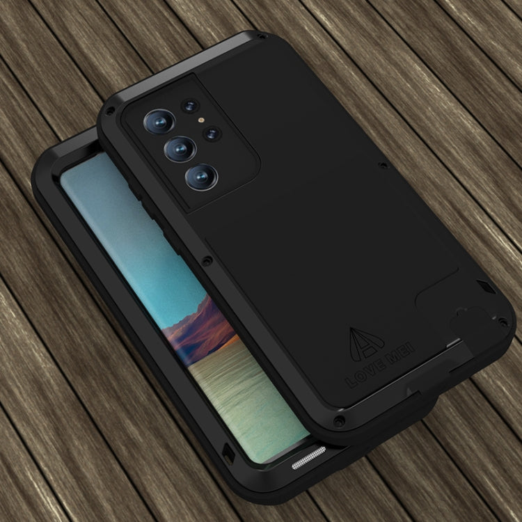 For Samsung Galaxy S22 Ultra 5G LOVE MEI Metal Shockproof Waterproof Dustproof Protective Phone Case(Army Green) - free shipping - PMC TechLife - Order now!