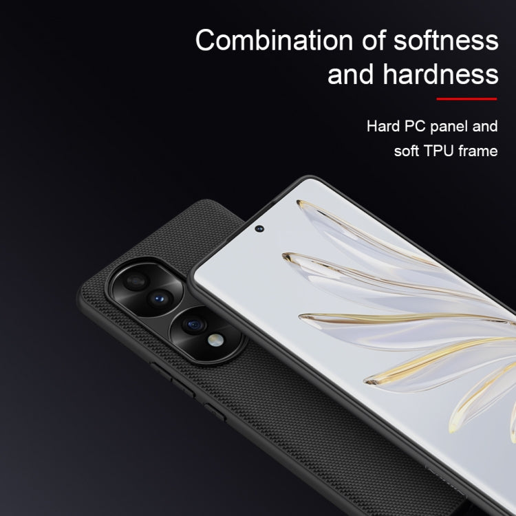 For Honor 70 Pro/70 Pro + NILLKIN 3D Textured Nylon Fiber TPU Phone Case(Black) - Honor Cases by NILLKIN | Online Shopping South Africa | PMC TechLife