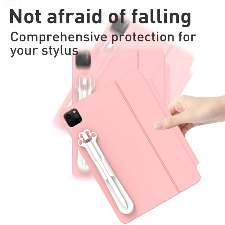 Stylus Silicone Magnetic Cartoon Pen Holder For Apple Pencil 1/2(Pink Cat Paw) - Pencil Accessories by PMC TechLife | Online Shopping South Africa | PMC TechLife