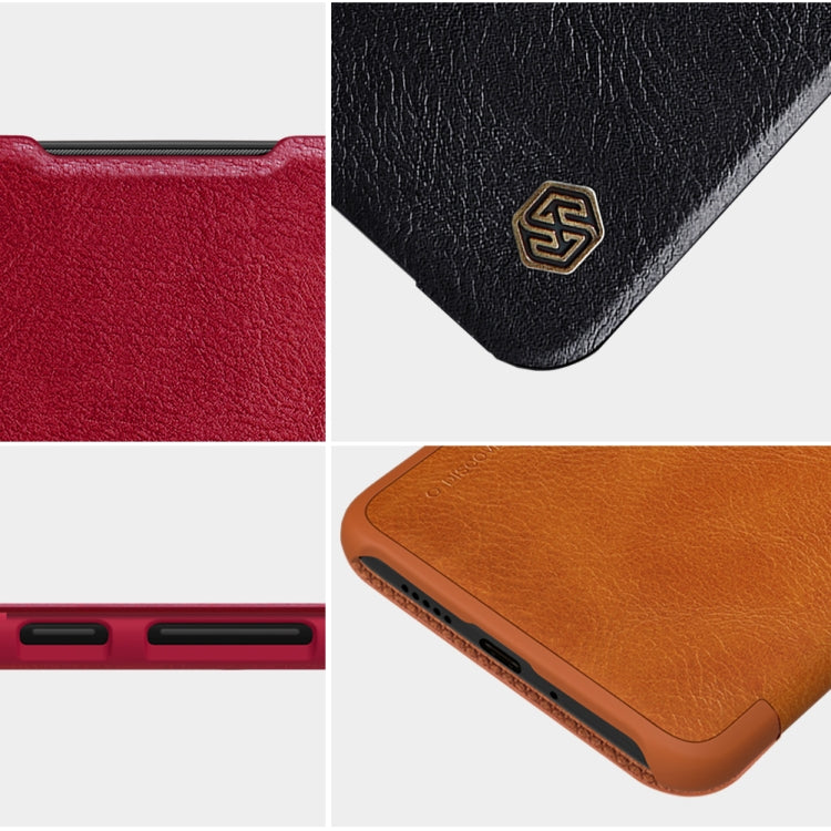 For Xiaomi Poco M4 Pro NILLKIN QIN Series Crazy Horse Texture Leather Phone Case(Red) - free shipping - PMC TechLife - Order now!