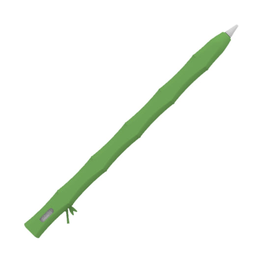 Bamboo Liquid Silicone Gel Stylus Pen Protective Case For Apple Pencil 2(Light Green) - Pencil Accessories by PMC Jewellery | Online Shopping South Africa | PMC Jewellery