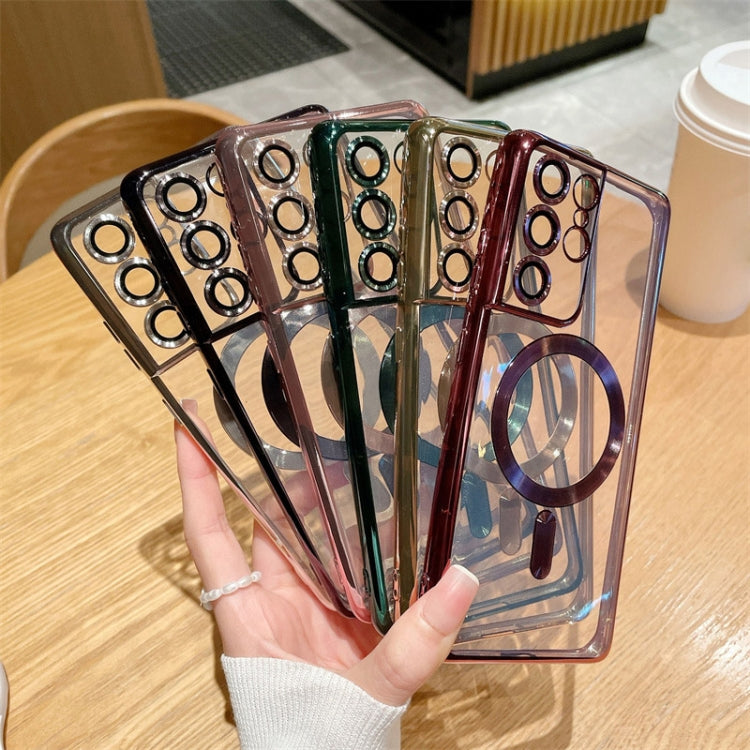For Samsung Galaxy S22 Ultra 5G TPU Electroplated Magsafe Magnetic Phone Case(Red) - Galaxy S22 Ultra 5G Cases by PMC TechLife | Online Shopping South Africa | PMC TechLife | Buy Now Pay Later Mobicred