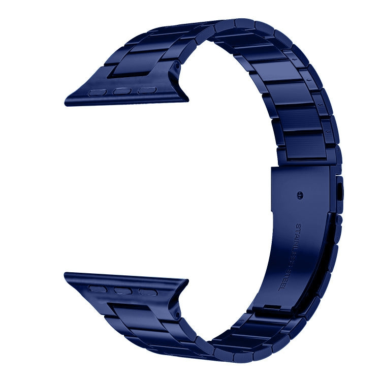 Small Waist Stainless Steel Watch Band For Apple Watch Series 8&7 45mm / SE 2&6&SE&5&4 44mm / 3&2&1 42mm(Dark Blue) - Watch Bands by PMC TechLife | Online Shopping South Africa | PMC TechLife | Buy Now Pay Later Mobicred