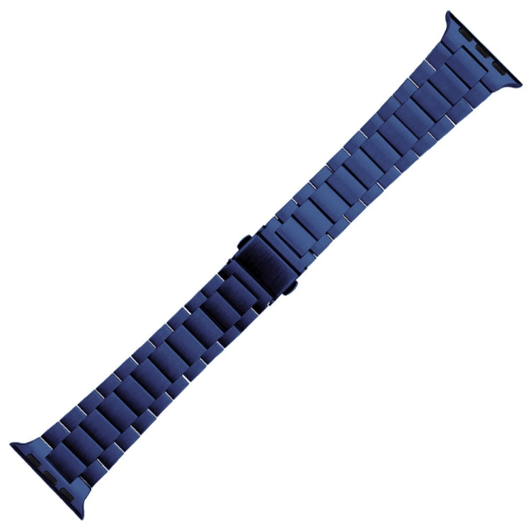 Small Waist Stainless Steel Watch Band For Apple Watch Series 8&7 45mm / SE 2&6&SE&5&4 44mm / 3&2&1 42mm(Dark Blue) - Watch Bands by PMC TechLife | Online Shopping South Africa | PMC TechLife | Buy Now Pay Later Mobicred