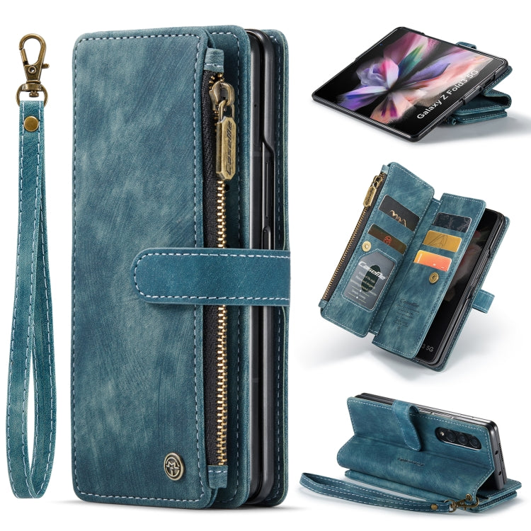 For Samsung Galaxy Z Fold3 5G CaseMe C30 Multifunctional Phone Leather Phone Case(Blue) - free shipping - PMC TechLife - Order now!
