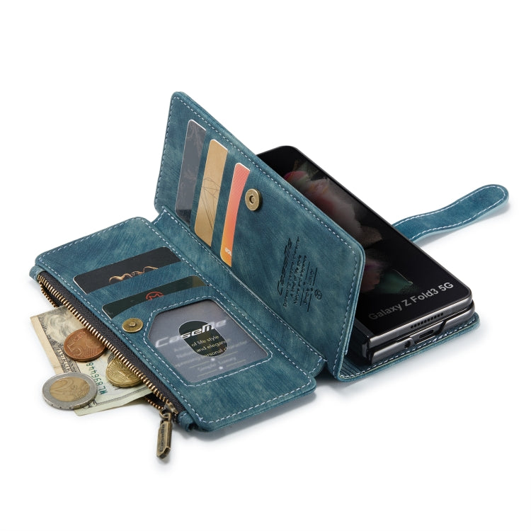 For Samsung Galaxy Z Fold3 5G CaseMe C30 Multifunctional Phone Leather Phone Case(Blue) - free shipping - PMC TechLife - Order now!