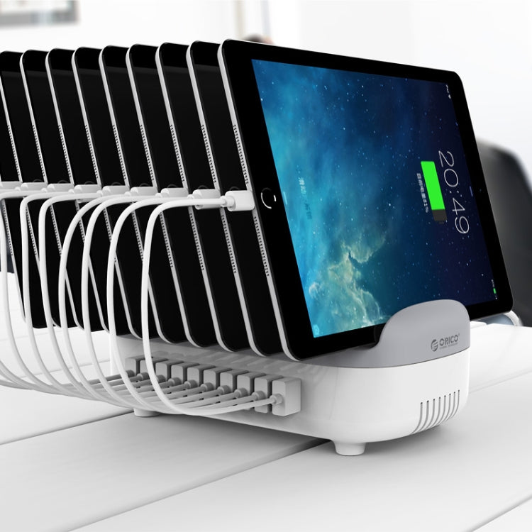 ORICO DUK-10P-DX 120W 5V 2.4A 10 Ports USB Charging Station, AU Plug(White) - free shipping - PMC TechLife - Order now!