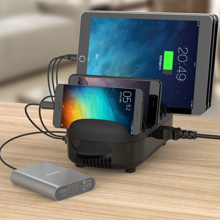 ORICO DUK-10P-DX 120W 5V 2.4A 10 Ports USB Charging Station, US Plug(Black) - free shipping - PMC TechLife - Order now!