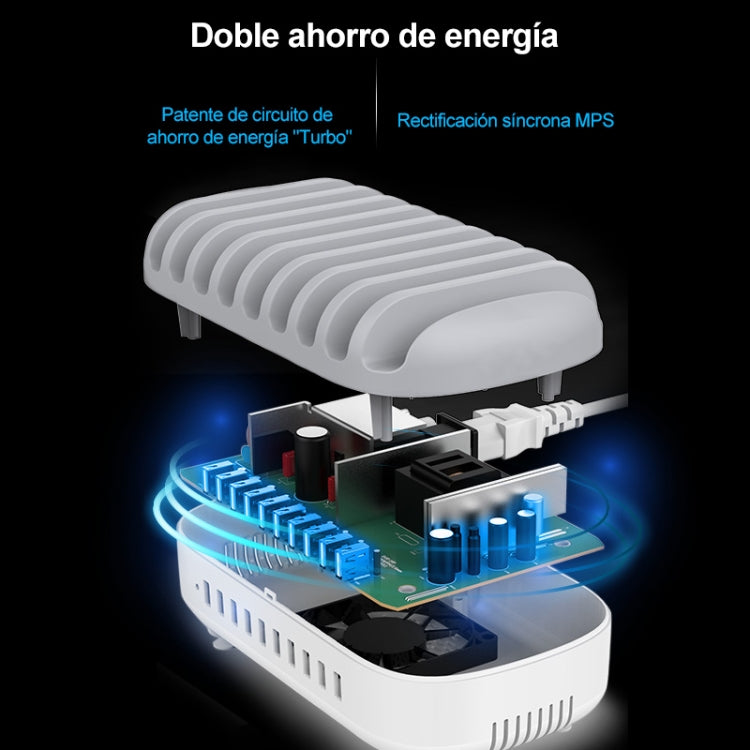 ORICO DUK-10P-DX 120W 5V 2.4A 10 Ports USB Charging Station, US Plug(White) - free shipping - PMC TechLife - Order now!