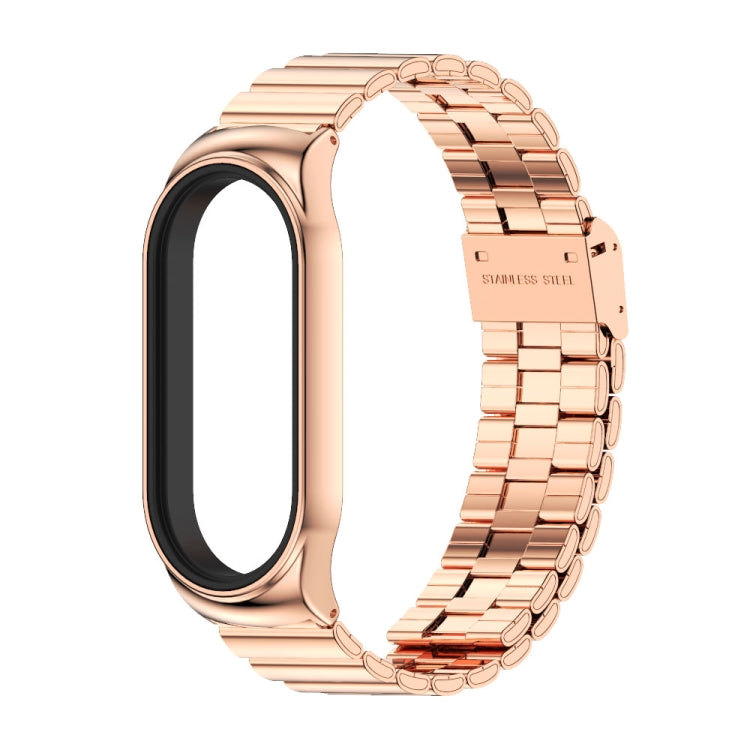For Xiaomi Mi Band 7 / 7 NFC MIJOBS CS Bamboo Buckle Stainless Steel Watch Band(Rose Gold) - free shipping - PMC TechLife - Order now!