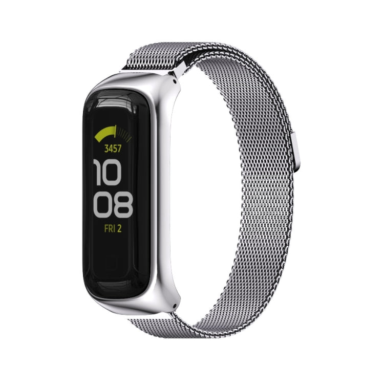 For Samsung Galaxy Fit 2 MIJOBS Milan Magnetic Stainless Steel Watch Band(Silver) - free shipping - PMC TechLife - Order now!
