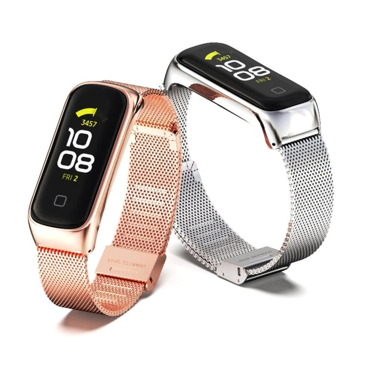 For Samsung Galaxy Fit 2 MIJOBS Milan Buckle Stainless Steel Watch Band(Blue) - Watch Bands by MIJOBS | Online Shopping South Africa | PMC TechLife | Buy Now Pay Later Mobicred