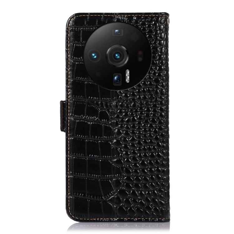 For Xiaomi 12S Ultra Crocodile Top Layer Cowhide Leather Phone Case(Black) - Xiaomi Cases by PMC Jewellery | Online Shopping South Africa | PMC Jewellery