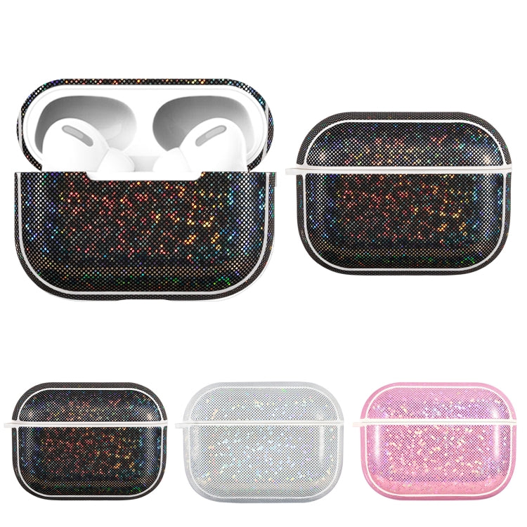 NIILLKIN Anti-fall PU + TPU Shining Protection Glitter Case for AirPods Pro(Black) - For AirPods Pro by NILLKIN | Online Shopping South Africa | PMC Jewellery