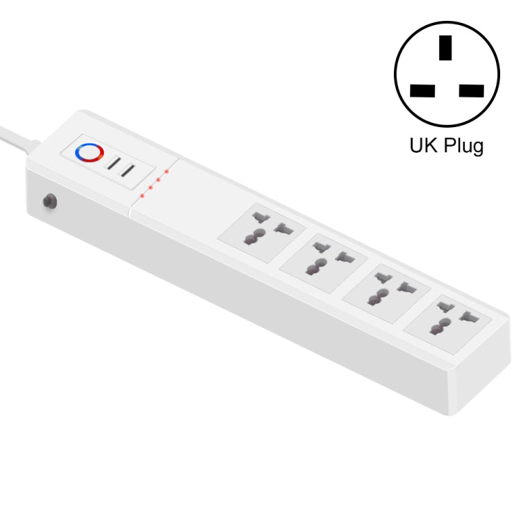 ZigBee 10A SM-SO306-M 4 Holes + 2 USB Multi-purpose Smart Power Strip(UK Plug) - Smart Socket by PMC Jewellery | Online Shopping South Africa | PMC Jewellery