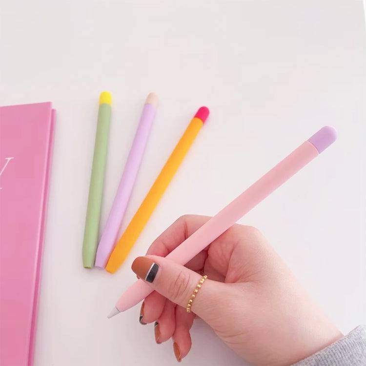 Contrasting Color Silicone Protective Case For Apple Pencil 2(Orange) - Pencil Accessories by PMC TechLife | Online Shopping South Africa | PMC TechLife