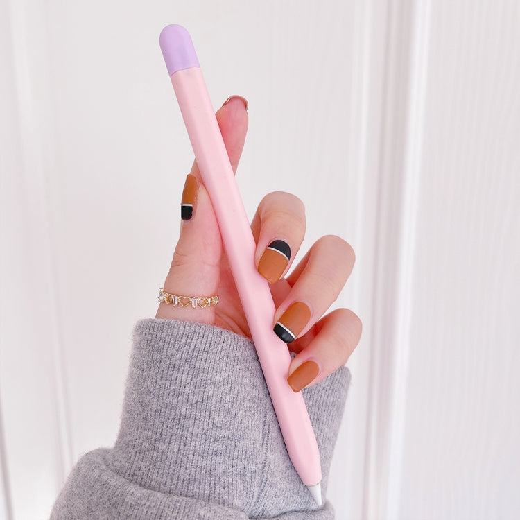Contrasting Color Silicone Protective Case For Apple Pencil 2(Light Purple) - free shipping - PMC TechLife - Order now!