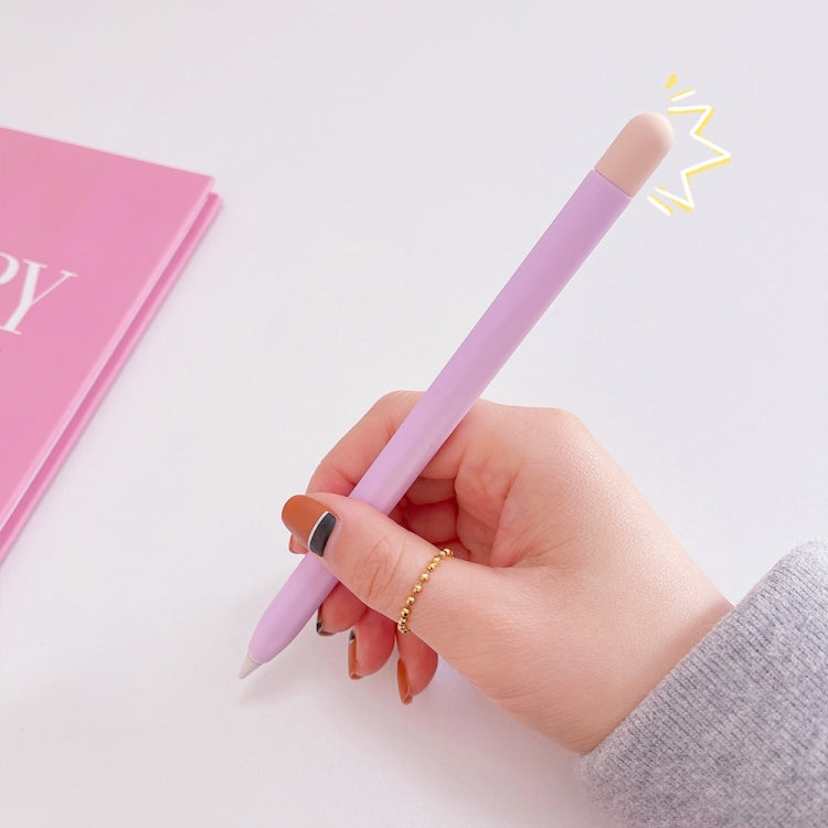 Contrasting Color Silicone Protective Case For Apple Pencil 2(Light Purple) - free shipping - PMC TechLife - Order now!