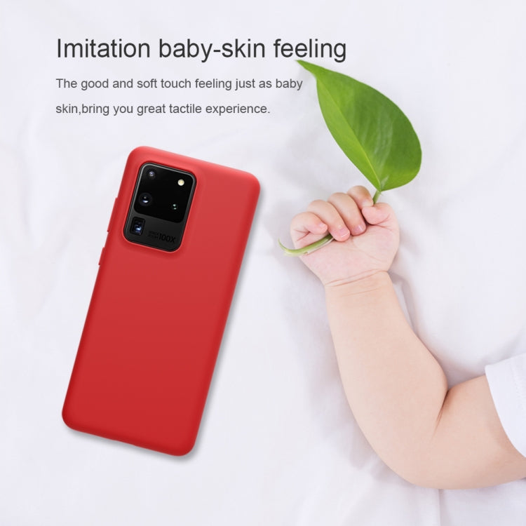 For Galaxy S20 Ultra / S20 Ultra 5G NILLKIN Feeling Series Liquid Silicone Anti-fall Mobile Phone Protective Case(Red) - Galaxy Phone Cases by NILLKIN | Online Shopping South Africa | PMC Jewellery