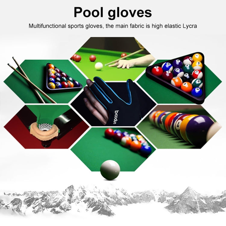 BOODUN M050912 Thin Breathable Men and Women Billiards Three Finger Single Gloves, Size:L(Dark Grey) - Others by BOODUN | Online Shopping South Africa | PMC TechLife | Buy Now Pay Later Mobicred