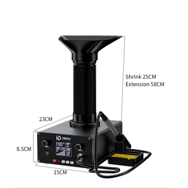 TBK D-201 2 in 1 Intelligent Constant Temperature Soldering Iron With Solder Smoking Absorber Tool, EU Plug - free shipping - PMC TechLife - Order now!