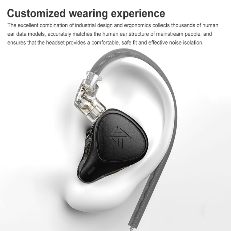 KZ-ZEX PRO 1.2m Electrostatic Coil Iron Hybrid In-Ear Headphones, Style:Without Microphone(Pearl Chrome) - In Ear Wired Earphone by KZ | Online Shopping South Africa | PMC TechLife | Buy Now Pay Later Mobicred