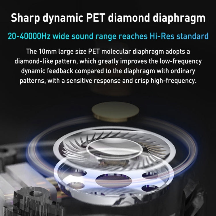 KZ-EDC 1.2m High-Value Subwoofer Wired HIFI In-Ear Headphones, Style:Without Microphone(Shining Black) - In Ear Wired Earphone by KZ | Online Shopping South Africa | PMC TechLife | Buy Now Pay Later Mobicred