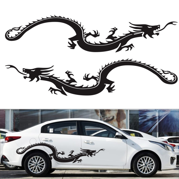 2 PCS/Set D-965 Dragon Pattern Car Modified Decorative Sticker(Black) - Decorative Sticker by PMC TechLife | Online Shopping South Africa | PMC TechLife