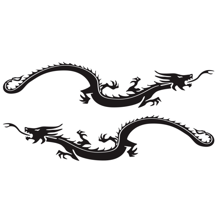 2 PCS/Set D-965 Dragon Pattern Car Modified Decorative Sticker(Black) - Decorative Sticker by PMC TechLife | Online Shopping South Africa | PMC TechLife