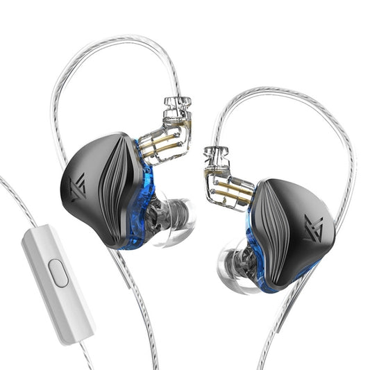KZ-ZEX 1.2m Electrostatic Dynamic In-Ear Sports Music Headphones, Style:With Microphone(Gun Grey) - In Ear Wired Earphone by KZ | Online Shopping South Africa | PMC Jewellery