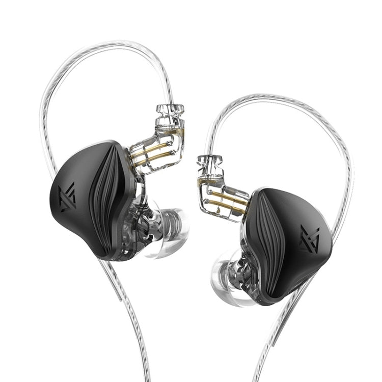 KZ-ZEX 1.2m Electrostatic Dynamic In-Ear Sports Music Headphones, Style:Without Microphone(Black) - free shipping - PMC TechLife - Order now!