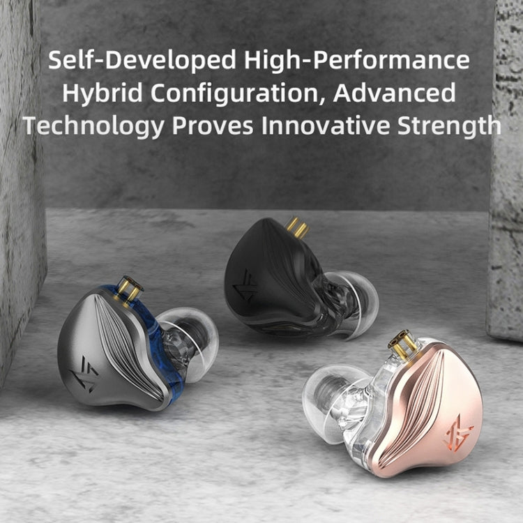 KZ-ZEX 1.2m Electrostatic Dynamic In-Ear Sports Music Headphones, Style:Without Microphone(Gun Grey) - In Ear Wired Earphone by KZ | Online Shopping South Africa | PMC TechLife | Buy Now Pay Later Mobicred