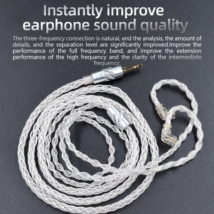 KZ OFC 0.75mm Standard Pin High-Purity Silver-Plated 152 Pin Headphone Upgrade Cable,Length: 1.2m For ZS10PRO(Section C) - Cable & Splitter by KZ | Online Shopping South Africa | PMC TechLife