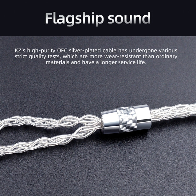 KZ OFC 0.75mm Standard Pin High-Purity Silver-Plated 152 Pin Headphone Upgrade Cable,Length: 1.2m For ZS10PRO(Section C) - Cable & Splitter by KZ | Online Shopping South Africa | PMC TechLife