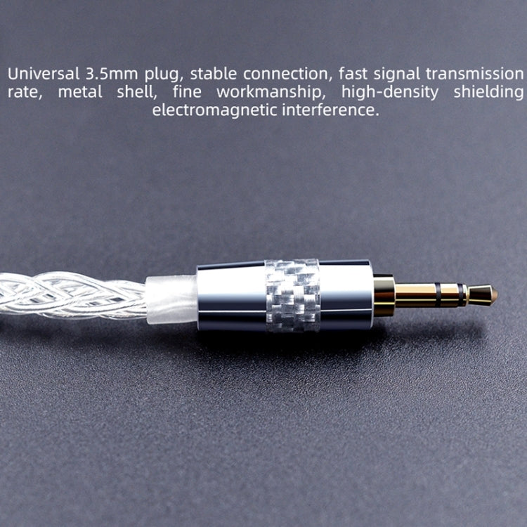 KZ OFC 0.75mm Standard Pin High-Purity Silver-Plated 152 Pin Headphone Upgrade Cable,Length: 1.2m For ZS10PRO(Section C) - Cable & Splitter by KZ | Online Shopping South Africa | PMC TechLife