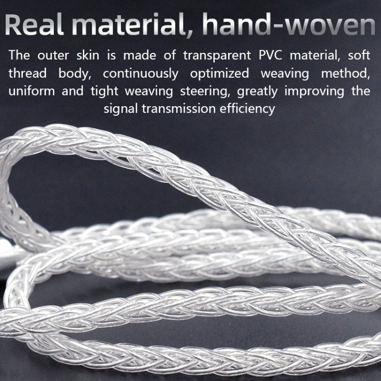 KZ OFC 0.75mm Standard Pin High-Purity Silver-Plated 152 Pin Headphone Upgrade Cable,Length: 1.2m For ZS10PRO(Section C) - Cable & Splitter by KZ | Online Shopping South Africa | PMC TechLife