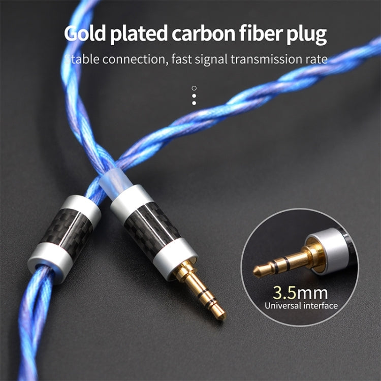 KZ 90-10 2Pin Interface 498 Core DIY Headphone Upgrade Cable,Length: 1.2m(Blue) - Cable & Splitter by KZ | Online Shopping South Africa | PMC Jewellery