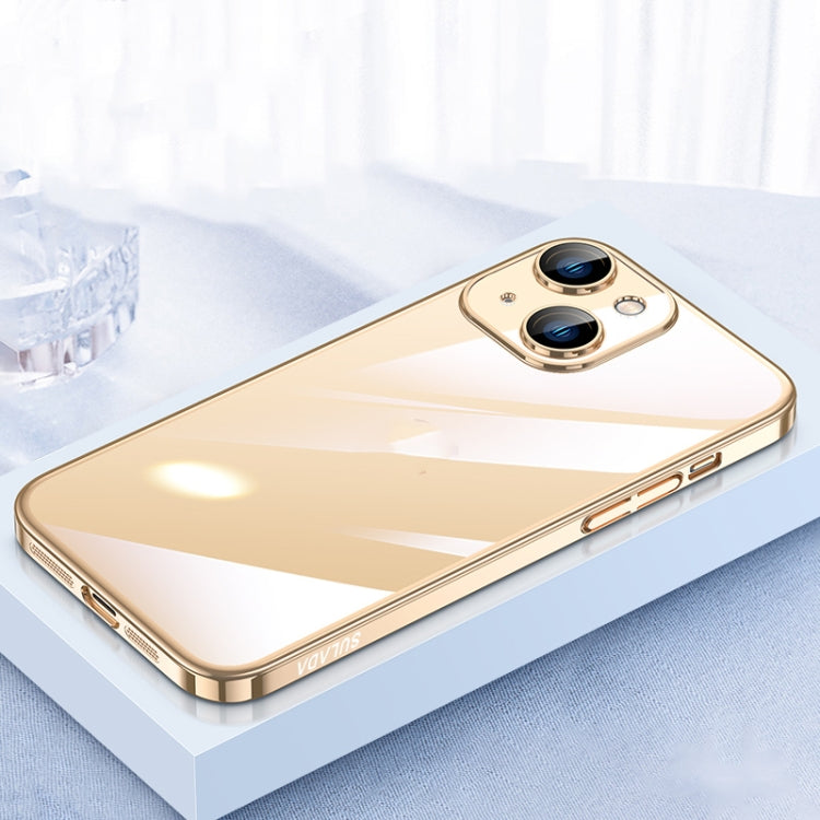 For iPhone 13 SULADA JINGJIA Series Lens Protector PC Phone Case(Gold) - iPhone 13 Cases by SULADA | Online Shopping South Africa | PMC TechLife