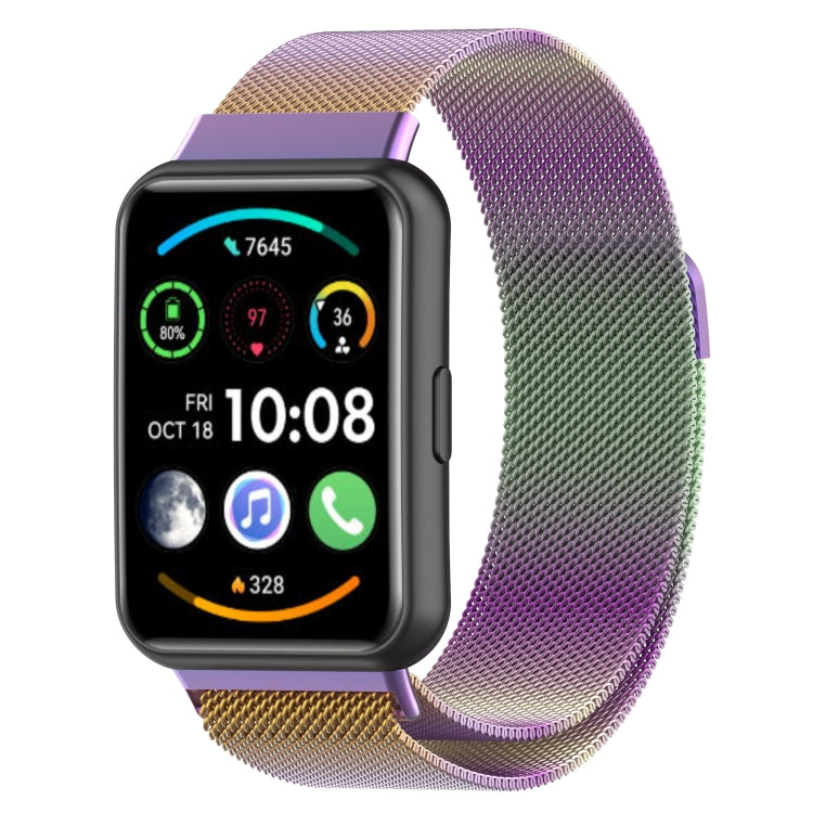 For Huawei Watch Fit 2 Milan Magnetic Stainless Steel Watch Band(Colorful) - Watch Bands by PMC TechLife | Online Shopping South Africa | PMC TechLife | Buy Now Pay Later Mobicred