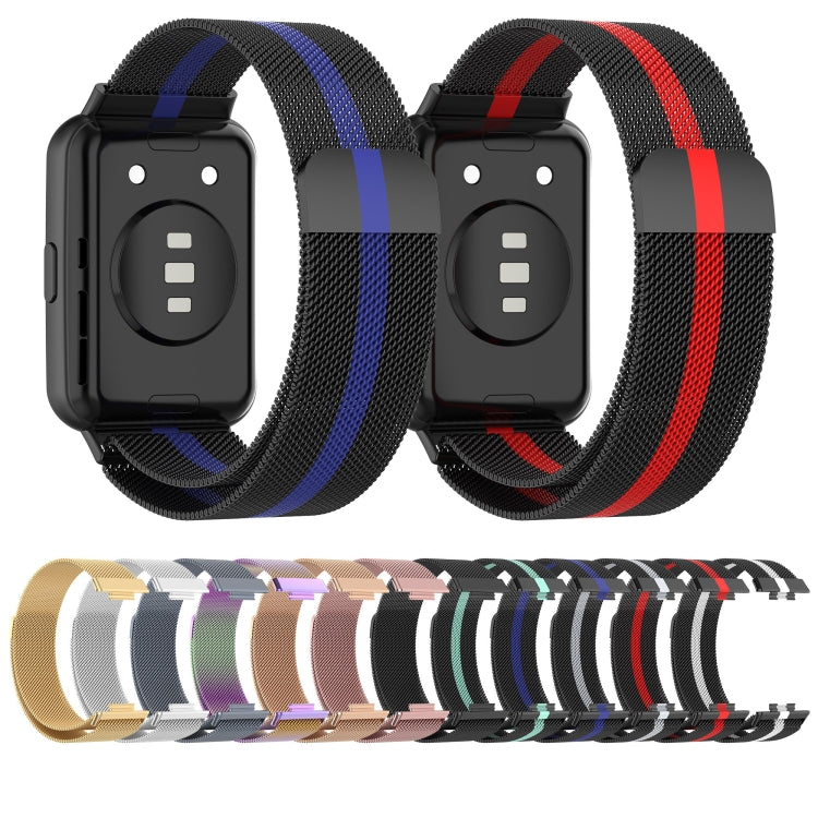 For Huawei Watch Fit 2 Milan Magnetic Stainless Steel Watch Band(Colorful) - Watch Bands by PMC TechLife | Online Shopping South Africa | PMC TechLife | Buy Now Pay Later Mobicred